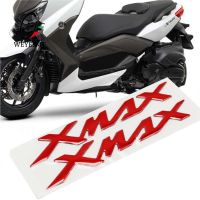 อุปกรณ์ตกแต่งรถจักรยานยนต์ฝาปิดถังด้านข้างสติกเกอร์3D XMAX Logo Huruf สำหรับ Yamaha XMAX 125 250 300 400 2ชิ้นของตกแต่งรถจักรยานยนต์