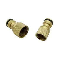 M18/M22 Female Thread Diaphragm Pump Nipple Joints Brass Car washer Quick Connect Nipples Water Gun Connector 1 Pcs