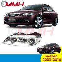 For Mazda 6 (2003-2015) ไฟหน้าสำหรับ ไฟหน้า โคมไฟหน้า ไฟหน้า​โปรเจค​เตอร์​ โคมไฟหรถยนต์ เลนส์กระจก headlamp headlight front light lens