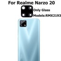 สำหรับ Realme Narzo 20ฝาหลังกล้องหลักการเปลี่ยนพร้อมกาวสติ๊กเกอร์ฝาครอบกระจก