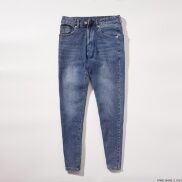 Quần Jean Nam Xanh Trơn ATINO Chất Liệu Jean Pha Spandex Form Slim