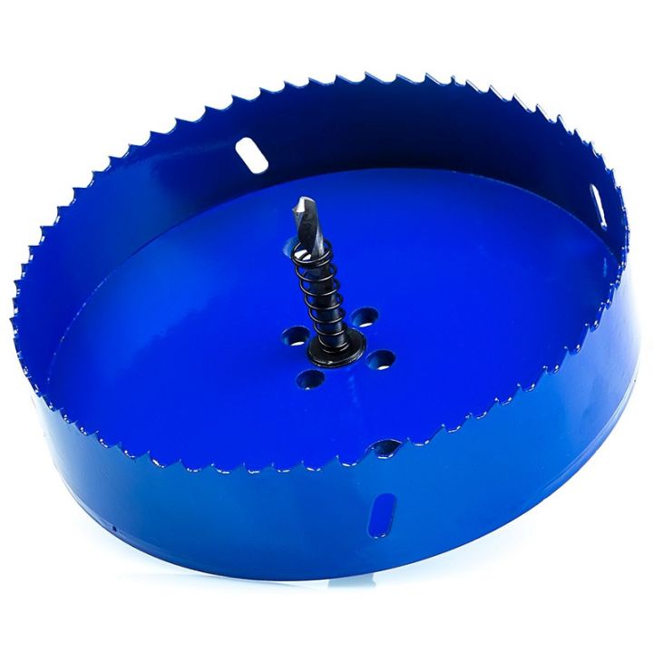 6-inch-152-mm-hole-saw-blade-for-cornhole-boards-corn-hole-drilling-cutter-amp-hex-shank-drill-bit-adapter-blue