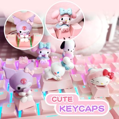 【คีย์แคป Keycap Cinnamoroll dog ปุ่มกดคีย์บอร์ด Abs ลายการ์ตูนแมว Kuromi MyMelody R4 OEM น่ารัก สร้างสรรค์ DIY