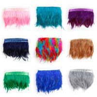 1m Pheasant Feathers Trims Fringe Trim With Stain 8-10cm Sewing Crafts Wedding Clothing Decoration Feather