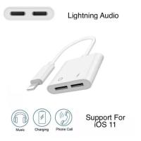 Lightning Audio &amp; Charge Adapter หัวชาร์จ หูฟังไอโฟน 2 in 1 สำหรับ iphone 7 / 7 Plus / 8 /8Plus / X / XS / XR