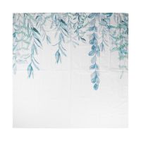 Sage Green Leaves Shower Curtain 72Wx72H Inch Nature Plants Eucalyptus Organic Botanical Floral Bathroom Decor with Hook