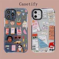 [Small M trend phone case] บาร์โค้ดตั๋วเครื่องบินเคสโทรศัพท์นิ่มสำหรับ IPhone 12 Pro 11Pro Max 7 8Plus สติ๊กเกอร์บาร์โค้ดทรานเชันเคส Tpu แบบนิ่ม