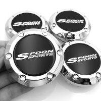 Style car (4PCS) 66mm Car Sport Wheel Cap SPOON SPORTS Rim Hub Caps Cover