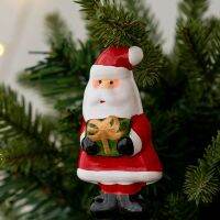 3d Santa Claus Decorative Christmas Tree Pendant Merry Christmas Decorations For Home Xmas Ornaments Hanging Ceramic#p