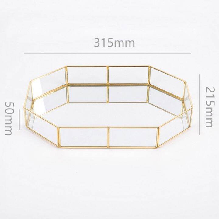 golden-mirror-tray-cosmetic-container-jewelry-organizer-case-bathroom-storage-lipstick-necklace-desktop-pantry-organizer-cake