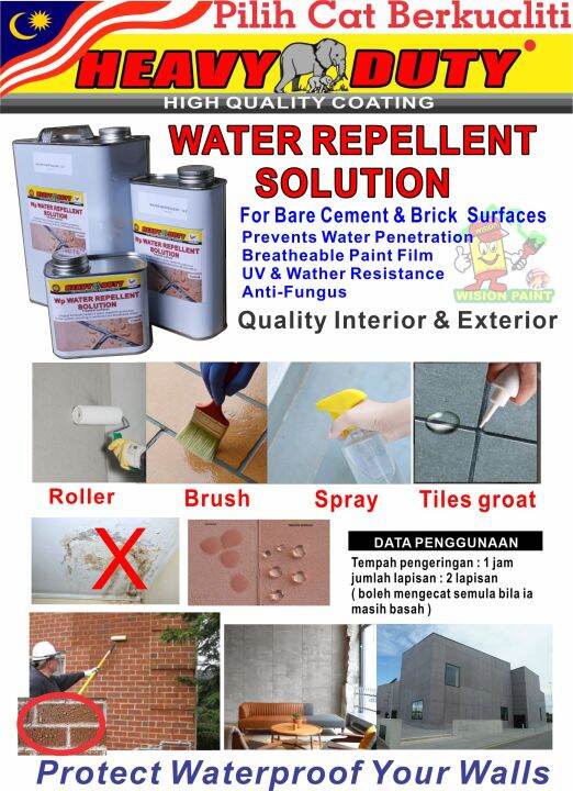 1 LITER ( Water Repellent Solution Clear ) Heavy Duty Waterfooring wall