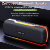 Zealot S55 Touch Control Bluetooth Wireless Speakers 4 Drivers with LED Bar Aux Audio/TF Card Bass Stereo Studio Soundbar