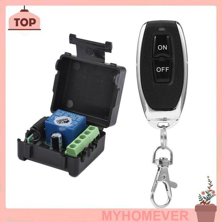 myhomever-dc12v-relay-1ch-สวิทช์รีโมทประตูโรงรถแบบไร้สาย