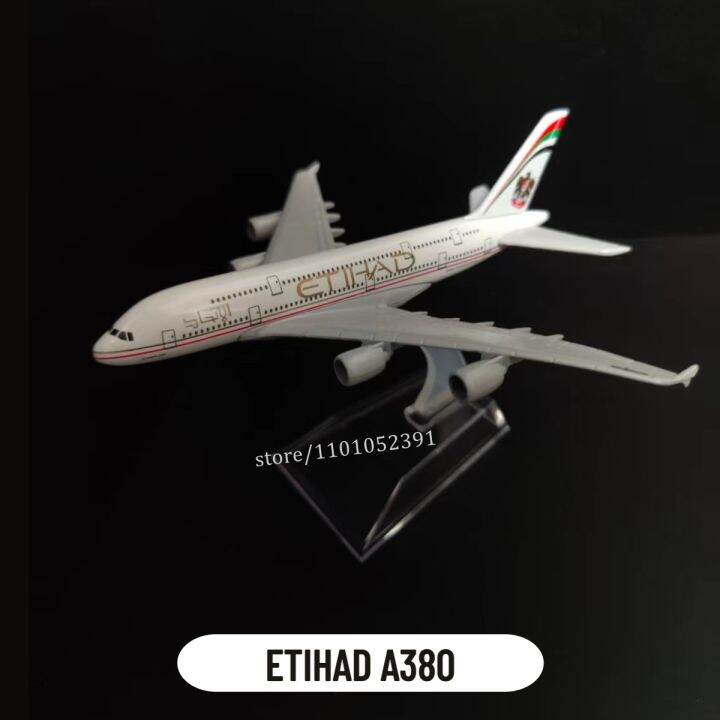 Scale 1:400 Metal Aircraft Replica Air Etihad A380 Airlines Boeing ...