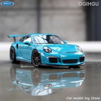 WELLY 1:24 Porsche 911GT3 RS รถสปอร์ตจำลอง,โมเดลรถโลหะผสมตกแต่งงานฝีมือเครื่องมือของเล่นสำหรับเป็นของขวัญ