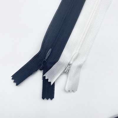 5PCS16-60cm Black and White Invisible Lace Zipper Mesh Sewing Process Door Hardware Locks Fabric Material