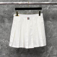 White Mini Skirt Women A-line Korean Style Double Layer College Girls Style Ins Irregular Pleated Skirt Above Knee Skirt