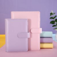 A5 Cute Notebook  Loose Leaf Ring Binder Leather Notepad Macaron Color Planner Agenda 2022 Diary Stationery блокнот тетрадь Laptop Stands