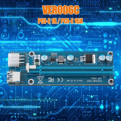 VER006C PCI-E Riser Card Universal High Speed Stable Power Supply USB 3.0 Cable PCI-E 1X to 16X SATA PCI Express Extender