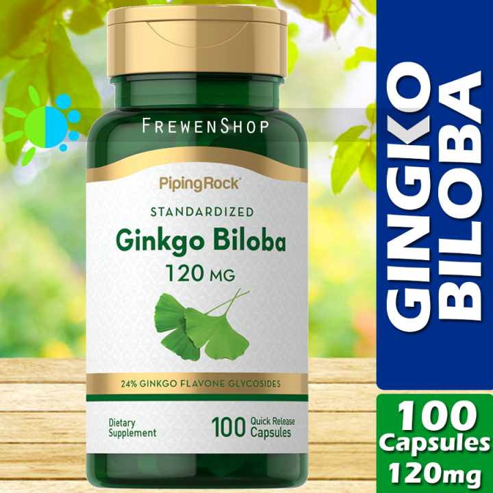 GINKGO BILOBA EXTRACT 120mg x 100 Capsules Gingko with Bacopa Monnieri