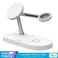 ZZOOI Fivetech Magnetic Wireless Chargers Dock For iPhone 13 13 Pro 3 in 1 Wireless Charging Stand For Airpods 3 Apple Watch Chagers