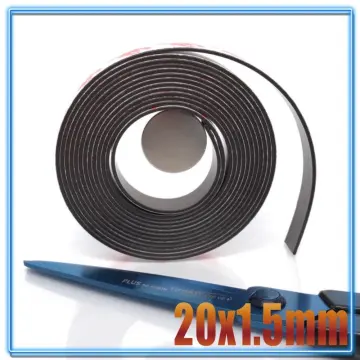 1 Meter Self Adhesive Magnetic Tape Flexible Craft Sticky Magnet Strip  Width 10-50mm Thickness 1.5/2mm For DIY Fridge Magnets