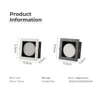 Recessed Square LED Downlight with Replaceable Gx53 Each Lamp 7W 9W 12W LED Bulb Ceilin Light for Living room Bedroom