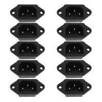 hot✲✾☽  Electrical   Supplies 10 Pcs Iec 320 C14 Male Plug 3 Pins Pcb Panel Inlet Socket Hot