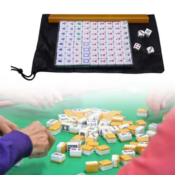 Tiles Game Board Travel Chinese Toy Mahjong Party Gambling Game Mah-Jong Set