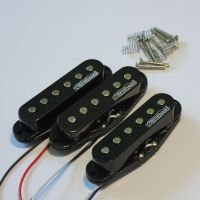 Electric Guitar Coil Pickups Wilkinson MWHS wiring harnessocaster black set