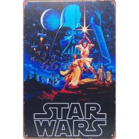 ☈✘ 1977 Star Wars9527 Poster Metal Tin Sign Vintage Style Wall Ornament Coffee Size: 20cm X 30cm（Contact the seller, free customization）