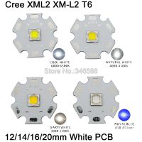 5x CREE XML2 XM-L2 T6พลังงานสูง LED E mitter สีขาวเป็นกลางสีขาวอบอุ่นสีขาวรอยัลบลู12 14 16 20มิลลิเมตรสีขาวอลูมิเนียม PCB