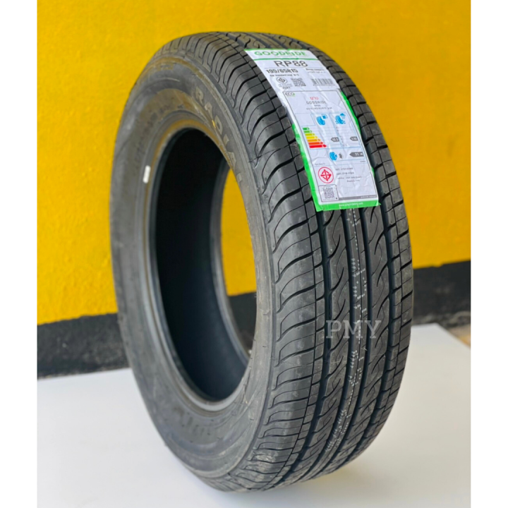 195-65r15-91h-ยางรถยนต์-ยี่ห้อ-goodride-รุ่น-rp88-ล็อตผลิตใหม่ล่าสุดปี22-ราคาต่อ1เส้น-ยางรถเก๋งนุ่มเงียบ-ราคาพิเศษ-พร้อมส่งฟรีทุกเส้น