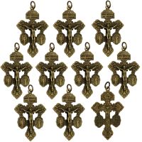 【CW】❁  Diyalo Miraculous Medal/St. Benedict/Crucifix Charms Pendant for Rosary Necklace Jewelry Making Prayer Parts