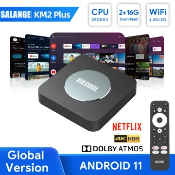 Mecool KM2 Plus Deluxe 4K ATV BOX 5G WiFi 6 Dolby Atmos Audio TVBOX Amlogic  S905X4 Google Certified Android 11.0 TV Box