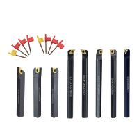 8 ชุดของ 8mm Shank CNC Lathe Turning Tool Holder Boring Bar Set With Carbide Inserts for Metal Machining Combining Cutting