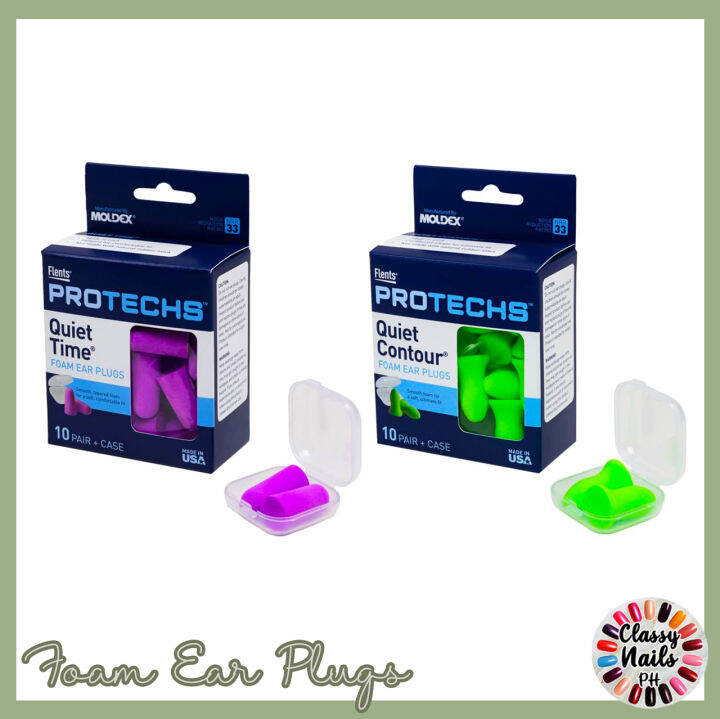 Flents • Quiet Time • Foam Ear Plugs • NRR 33 [10 Pairs + Travel Case