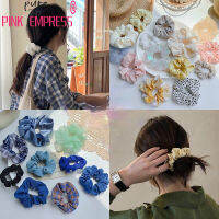 เกาหลีใต้บรั่นดี Retro Scrunchies ผมลำไส้เล็กยางสวมหัว