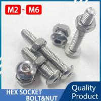 M2 M3 M4 M5 M6 Nuts and Bolts Set Stainless Steel Hexagon Button Round Head Hex Socket Fairing Bolt Assortment Kit Thread Screws