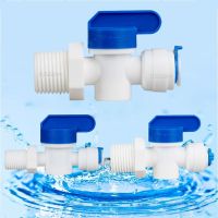 RO Water Straight 1/4 3/8 OD Hose 1/4 BSP 1/2 Male Thread Quick Connect Fittings Plastic Ball Valve Reveser Osmosis Fitting