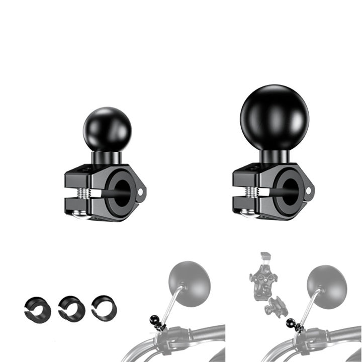 17มม-25มม-1นิ้ว-ball-head-mount-adapter-รถจักรยานยนต์จักรยาน-handlebar-คลิปกระจกมองหลังสำหรับกล้อง-gopro-mounts