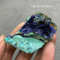 ธรรมชาติที่สวยงาม Azurite และ Malachite Symbiotic แร่ตัวอย่างคริสตัลหินและคริสตัลรักษาคริสตัล