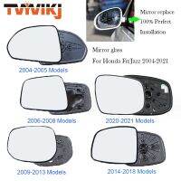 TVYVIKJ สำหรับฮอนด้าฟิตกระจกกระจกมองข้างมองหลังรุ่นแจ๊ซ2003-2021อะไหล่ปีกประตูห้ารุ่นที่ไม่ได้รับความร้อน