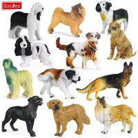 Oozdec 12PCS Dog Animals Model Action Figure Boxer Schnauzer Chihuahua Bulldog Puppy Figurines Lovely Education Toy Kids Gift