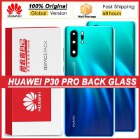 【☸2023 New☸】 diyi45718 อะไหล่ตัวเรือนด้านหลังสำหรับกระจก Huawei P30 Pro ฝาหลังพร้อมสติกเกอร์กาวเลนส์กล้องถ่ายรูป