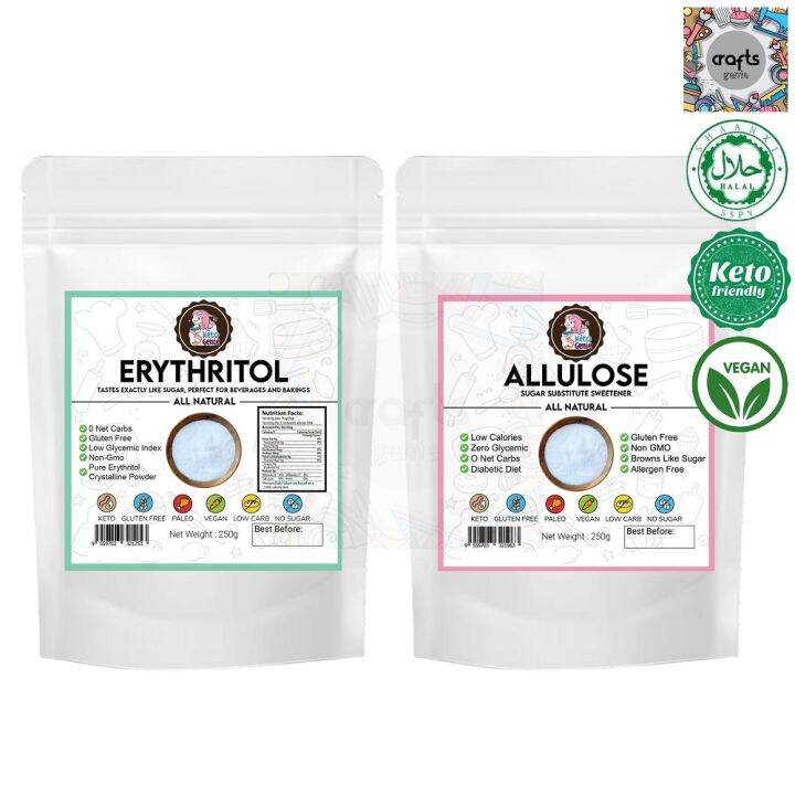Erythritol monk fruit allulose stevia natural sweetener halal