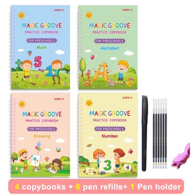 free-shipping-reusable-montessori-toys-english-french-copybooks-pen-childrens-writing-sticker-magic-copybook-for-calligraphy