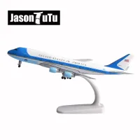 JASON TUTU 20เซนติเมตรสหรัฐอเมริกากองทัพอากาศหนึ่ง B747เครื่องบินรุ่นเครื่องบิน D Iecast โลหะเครื่องบินรุ่นลดลงการจัดส่งสินค้า