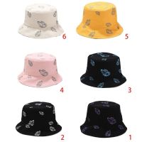 {You have a hat}หมวกถังกันแดดสำหรับฤดูร้อนที่ใส่ได้ทั้งชายและหญิงสีฮาราจูกุสำหรับหมวกชาวประมงพิมพ์ลายผีเสื้อแบบพลิกกลับได้สองด้านพับได้