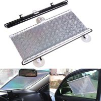 Car Sunshade Window Roller Sun Shade Screen Cover Blind Protector Foldable Car Auto Windshield Sheet Curtain Universal Suction C